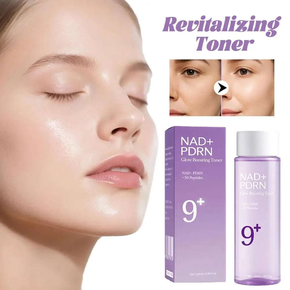9+ NAD+ PDRN Glow Boosting Toner Firms Lifts Hydrates Moisturizes Reduces Fine Lines Soothes Repairs Damaged Skin Barrier